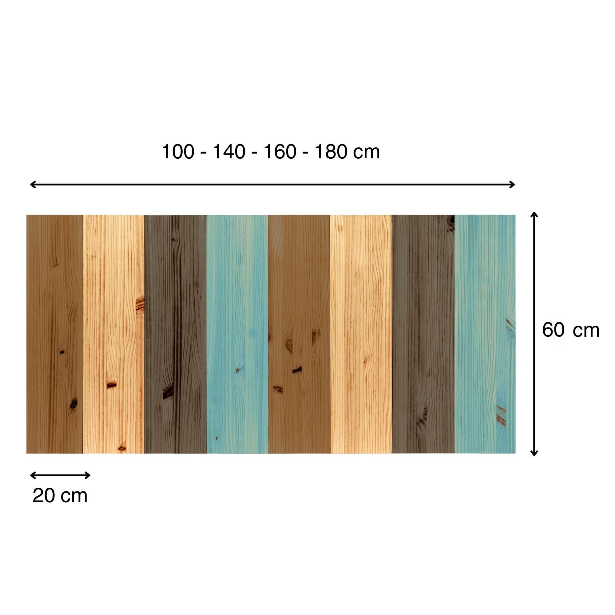 KITA Cabecero de madera maciza. Acabado "C O L O R S".