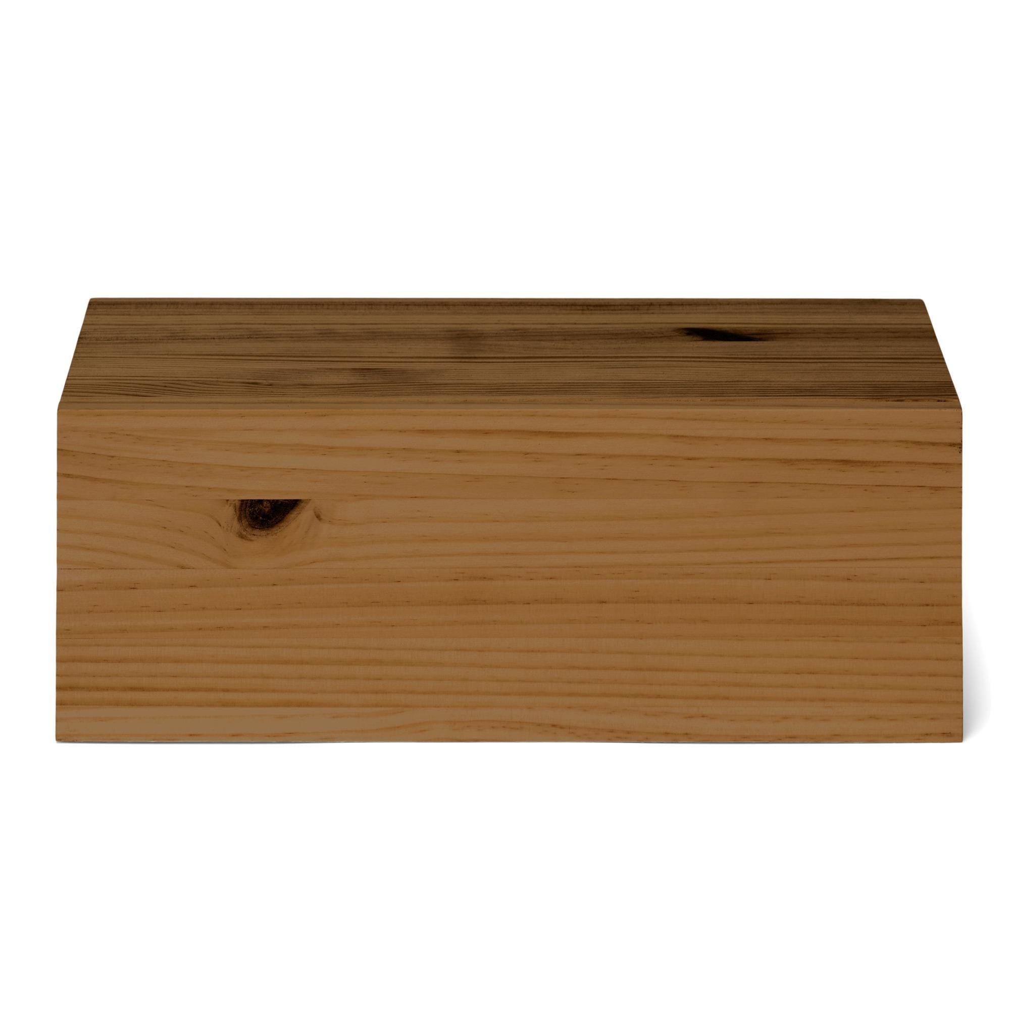 TONE Mesita de noche flotante de madera maciza con cajón. Acabado "D A R K".