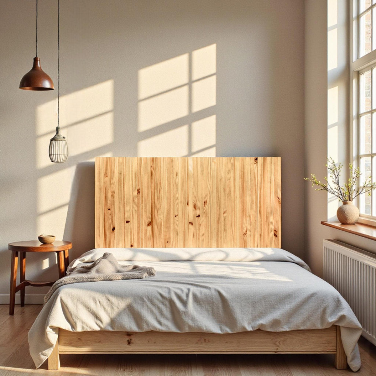 KITA Cabecero de madera maciza. Acabado 