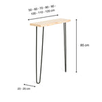 UTSUGI Consola - Recibidor de madera maciza con borde vivo. Acabado 