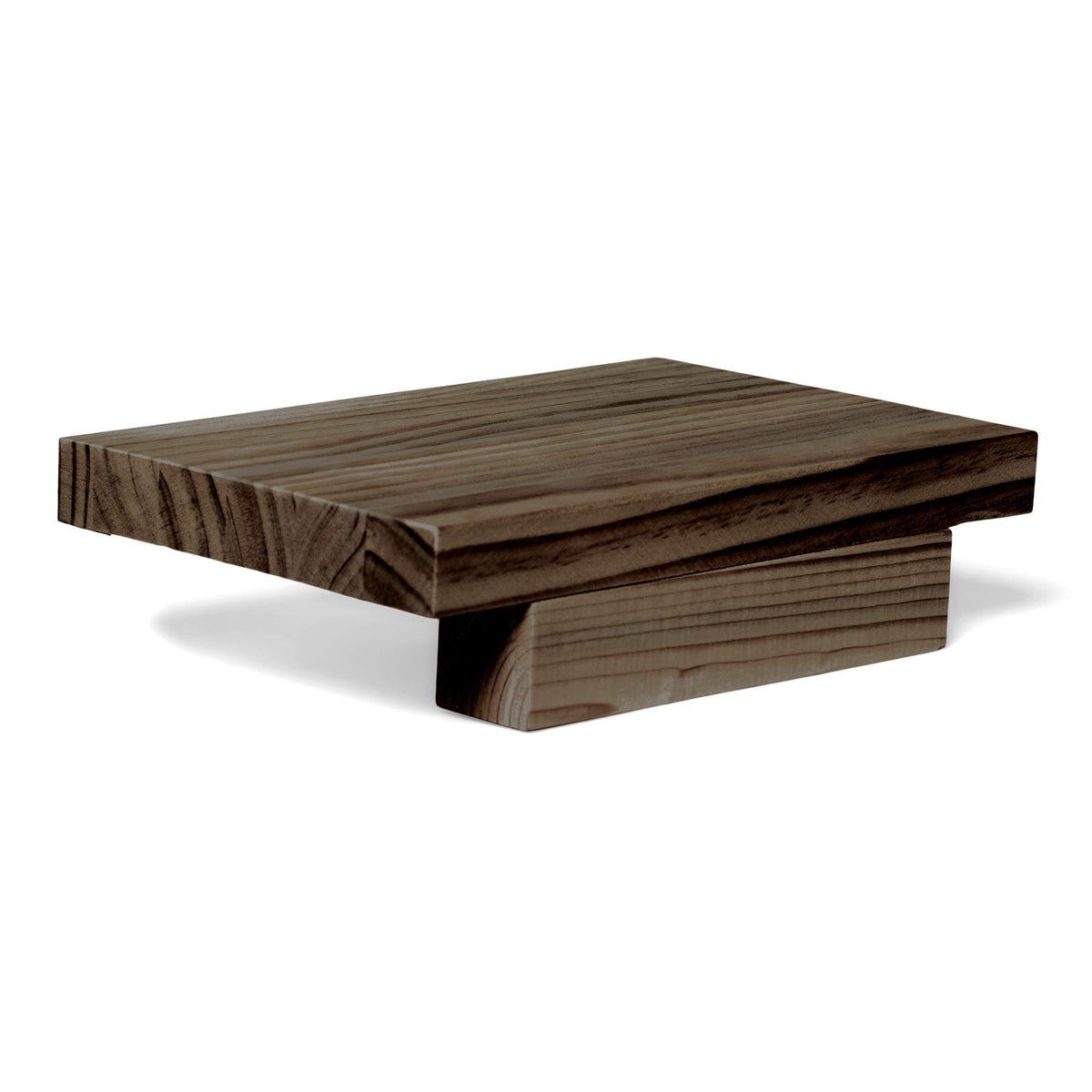 ONTAKE Floating bedside table in solid wood. "RAWGRAY" finish.