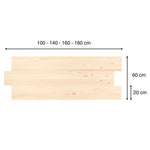 HIGASHI Cabecero de madera maciza. Acabado 