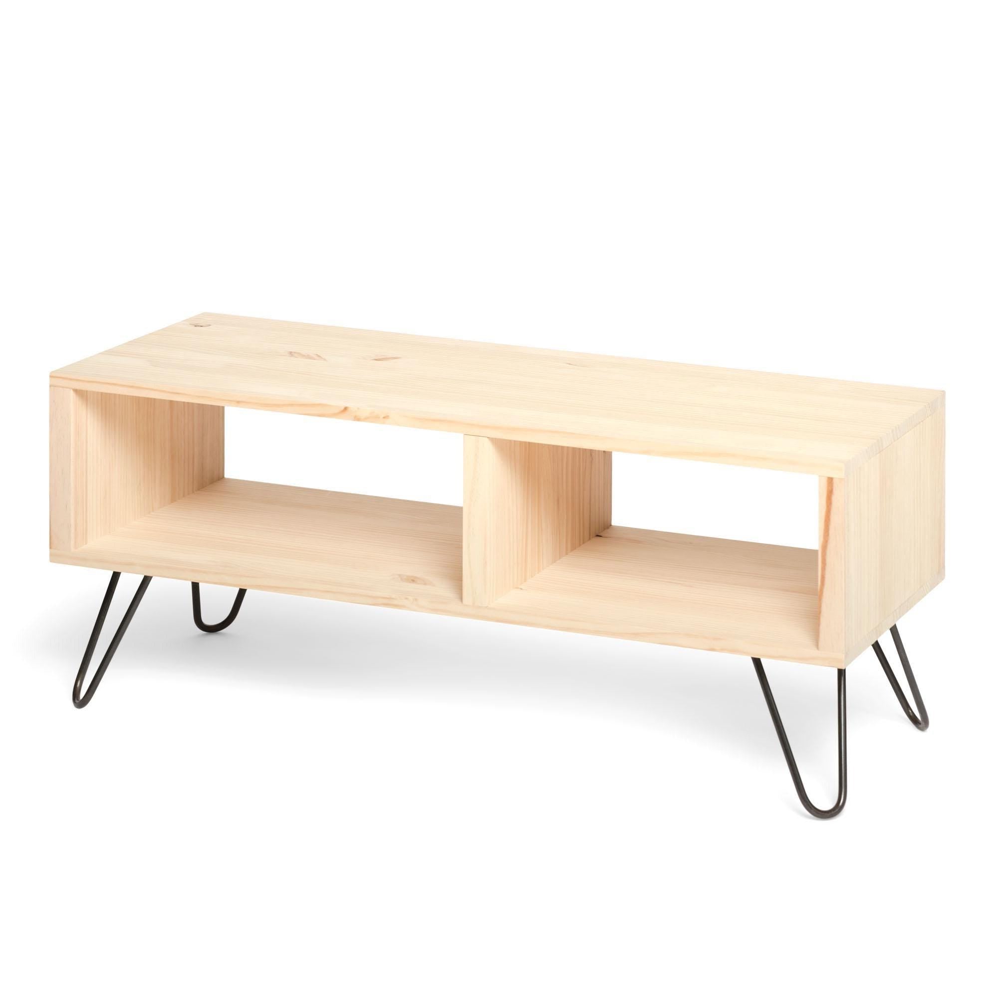 HIRA Mueble para TV de madera maciza. Acabado "N A T U R A L".