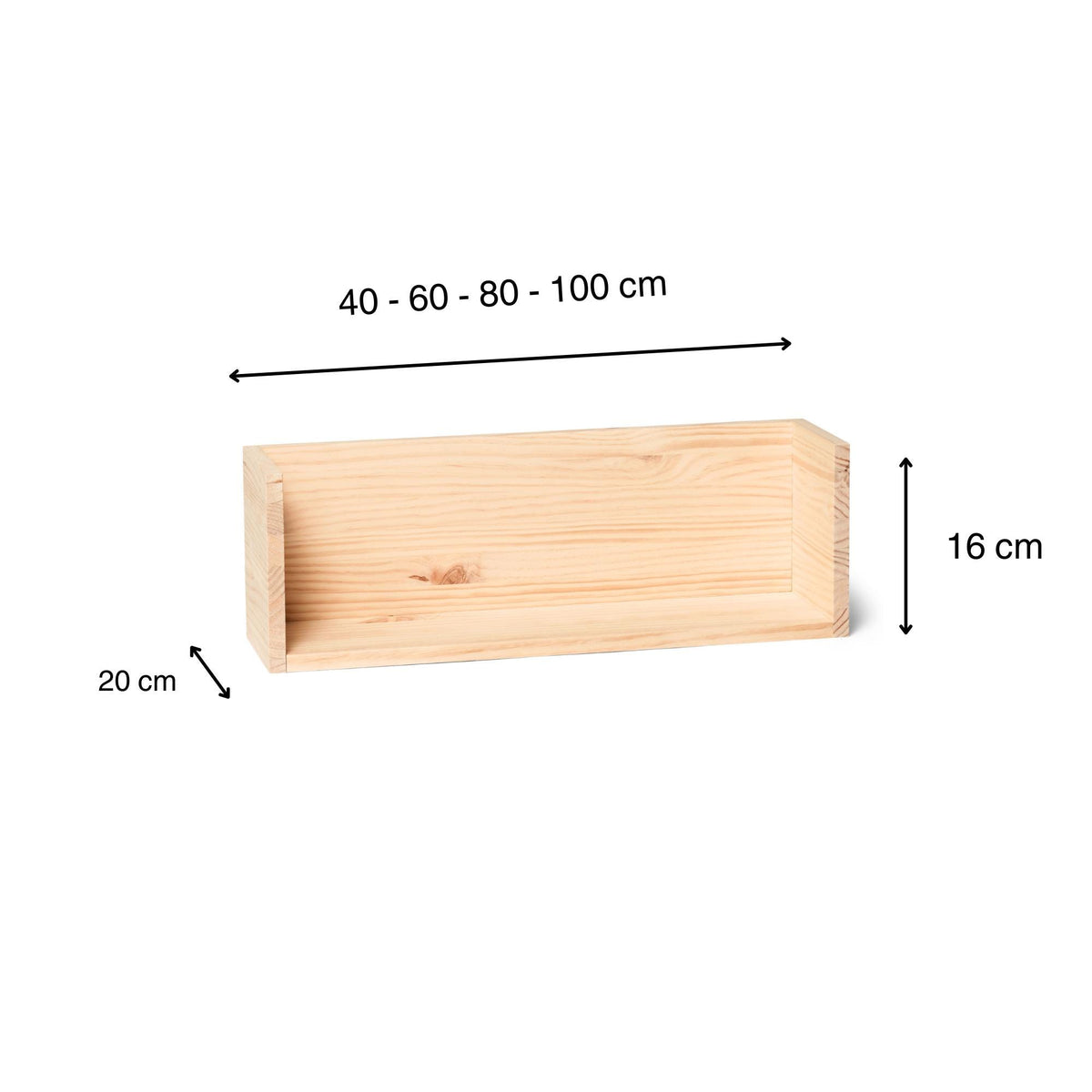 KISO Solid wood shelf. "NATURAL" finish.