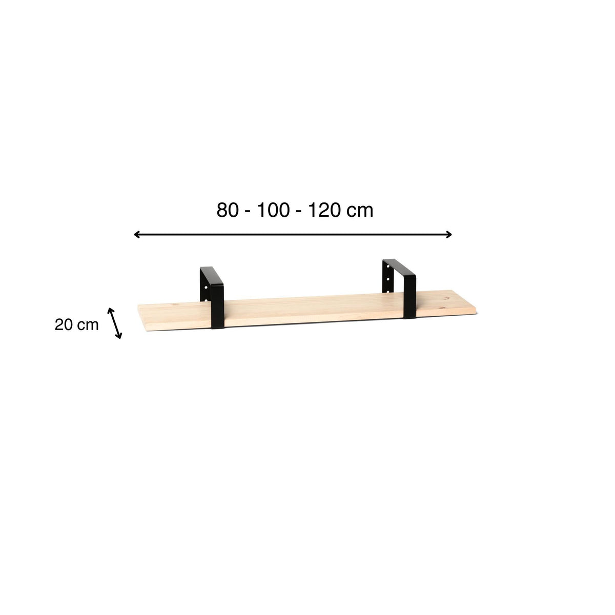 KABA Solid wood shelf. "NATURAL" finish.