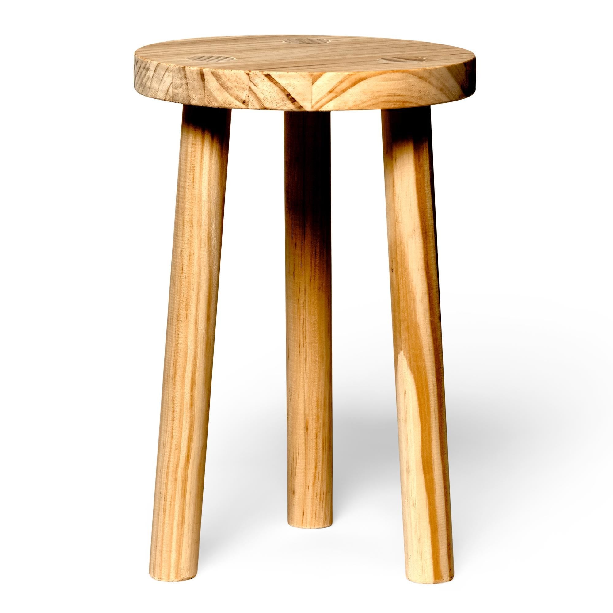 KARASAWA Taburete - Mesita de noche de madera maciza. Acabado "O A K".