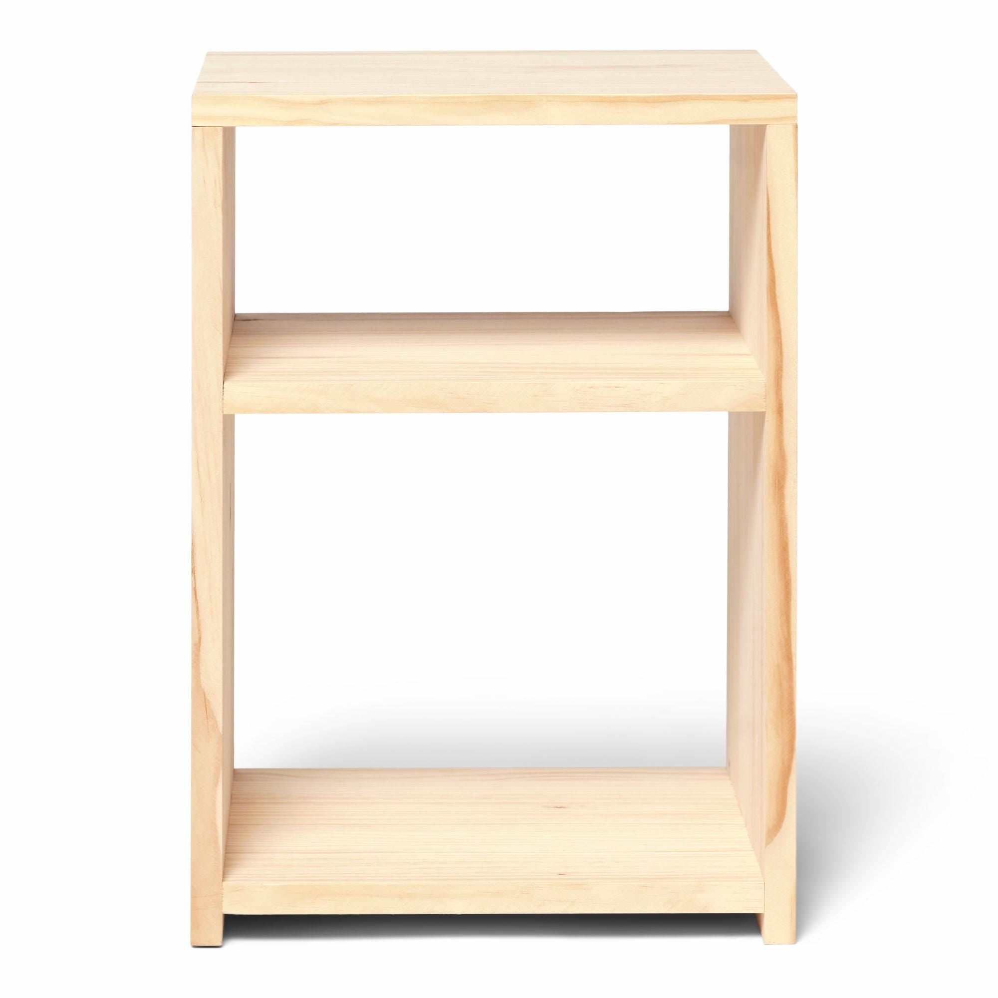 TEKARI Mesita de noche de madera maciza. Acabado "N A T U R A L".