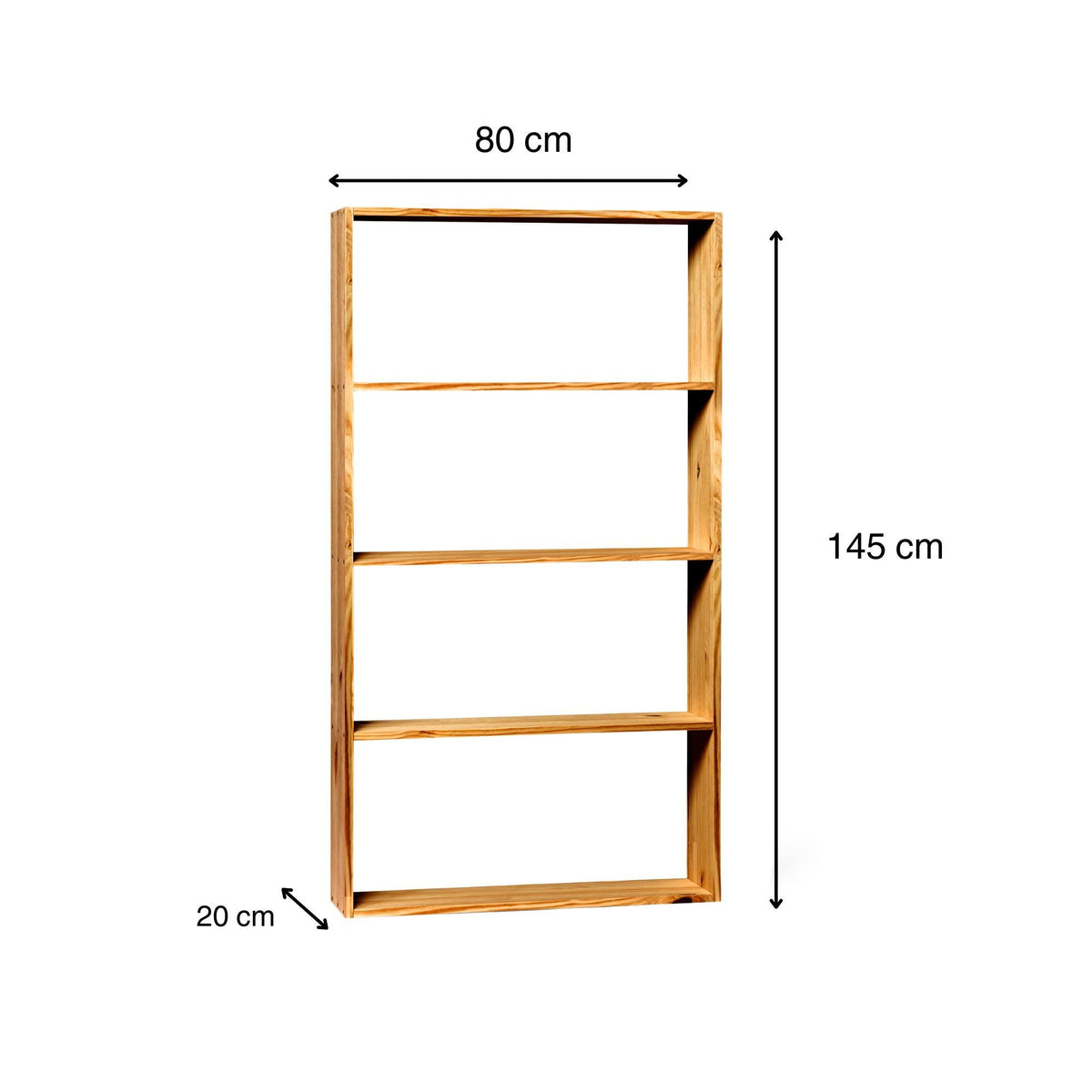 TSURUGI Bookshelf - Bookcase. Height 145 cm. "OAK" finish