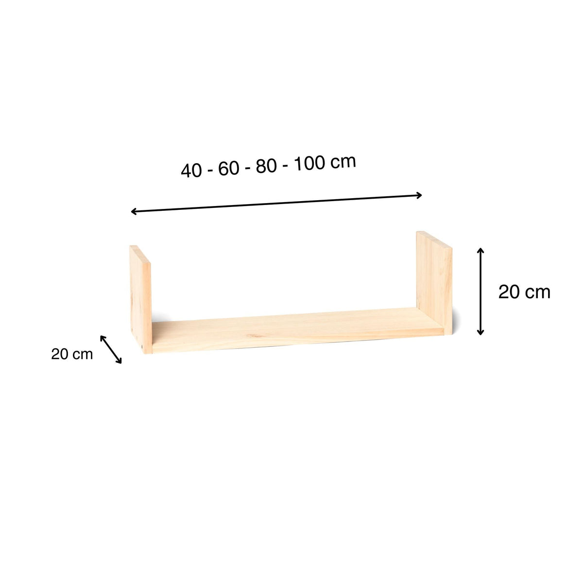 ISHIKARI Solid wood shelf. "NATURAL" finish.