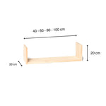 ISHIKARI Estante de madera maciza. Acabado 