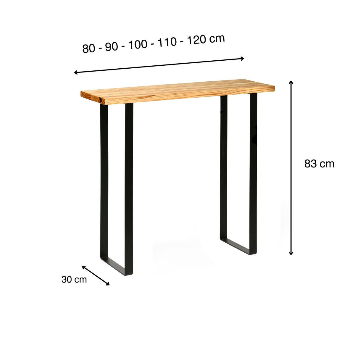 ARAKAWA Console - Hallway table in solid wood. "OAK" finish.