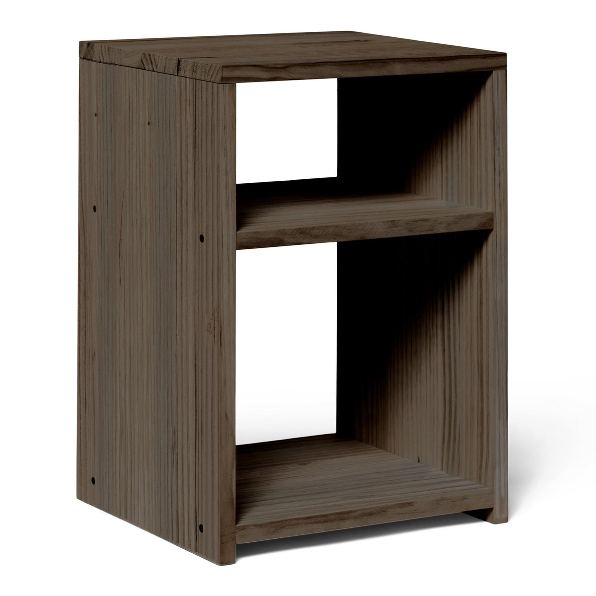 TEKARI Solid wood bedside table. "RAWGRAY" finish.