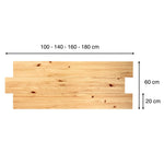 HIGASHI Cabecero de madera maciza. Acabado 