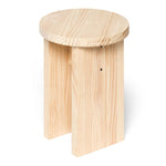 NORIKURA Taburete - Mesita de noche de madera maciza. Acabado 