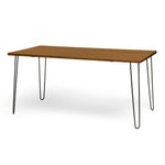 SENJO Mesa de comedor canto vivo de madera maciza. Acabado 