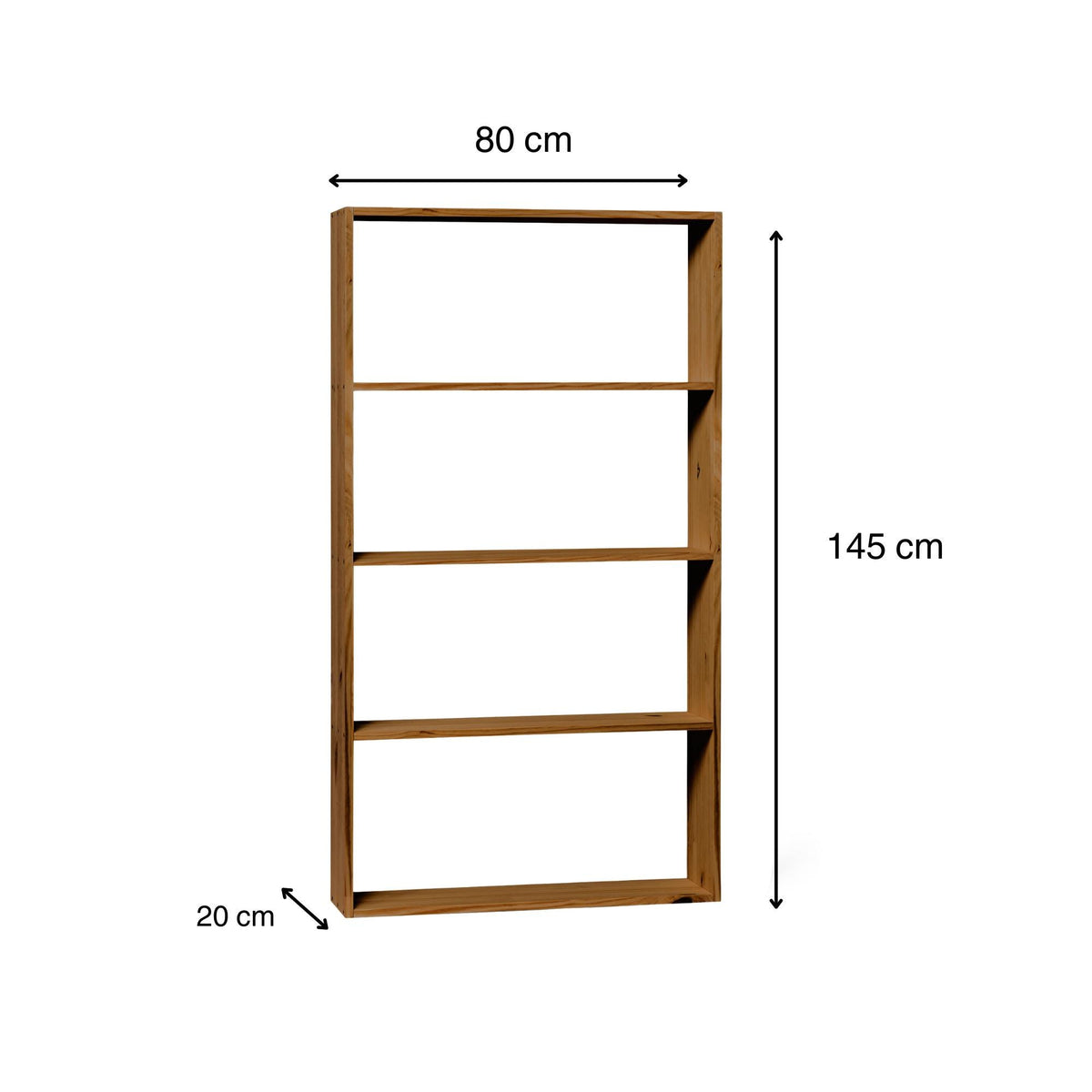 TSURUGI Bookshelf - Bookcase. Height 145 cm. "DARK" finish