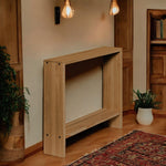 AGANO Consola - Recibidor de madera maciza. Acabado 