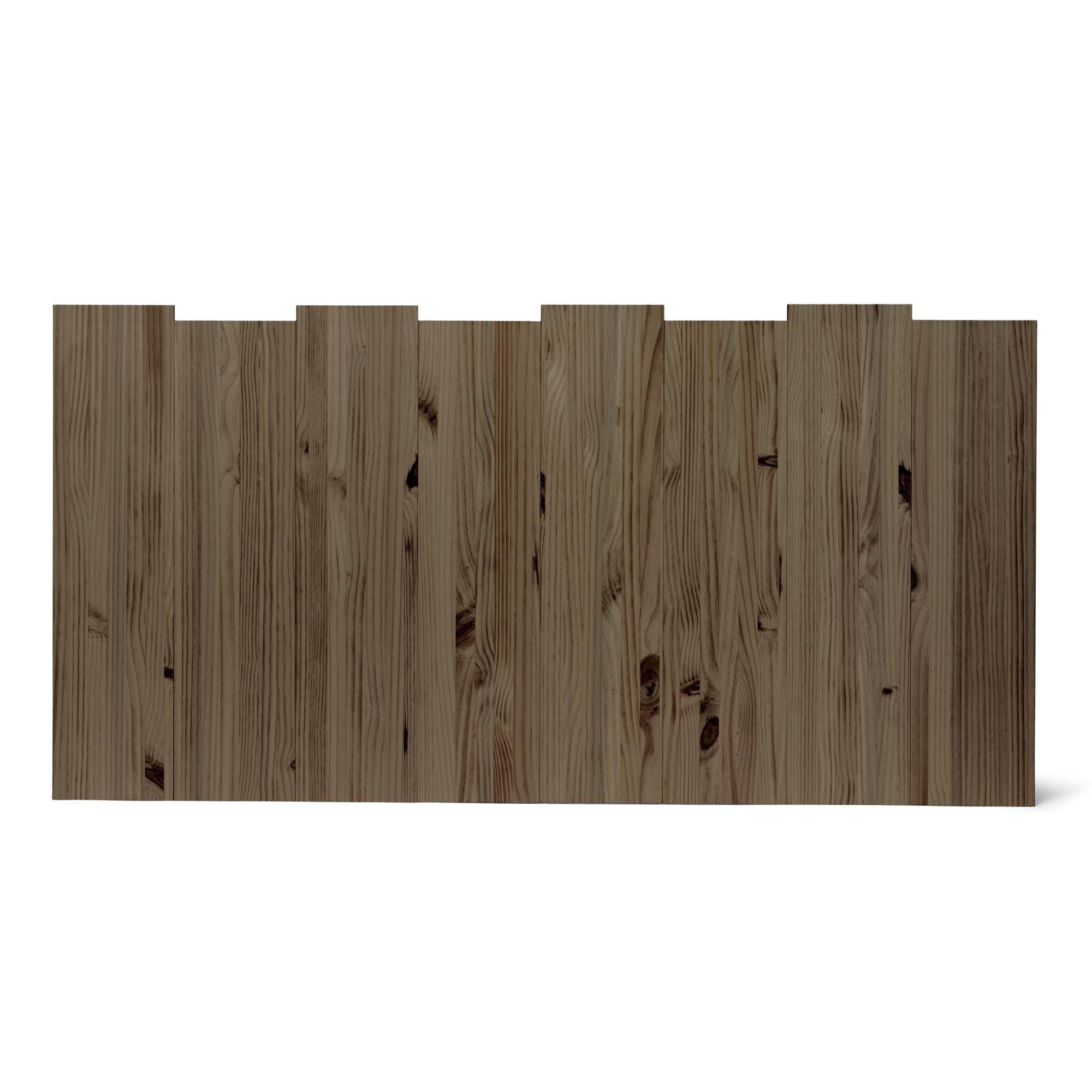 HAKU Cabecero de madera maciza. Acabado "R A W  G R A Y".