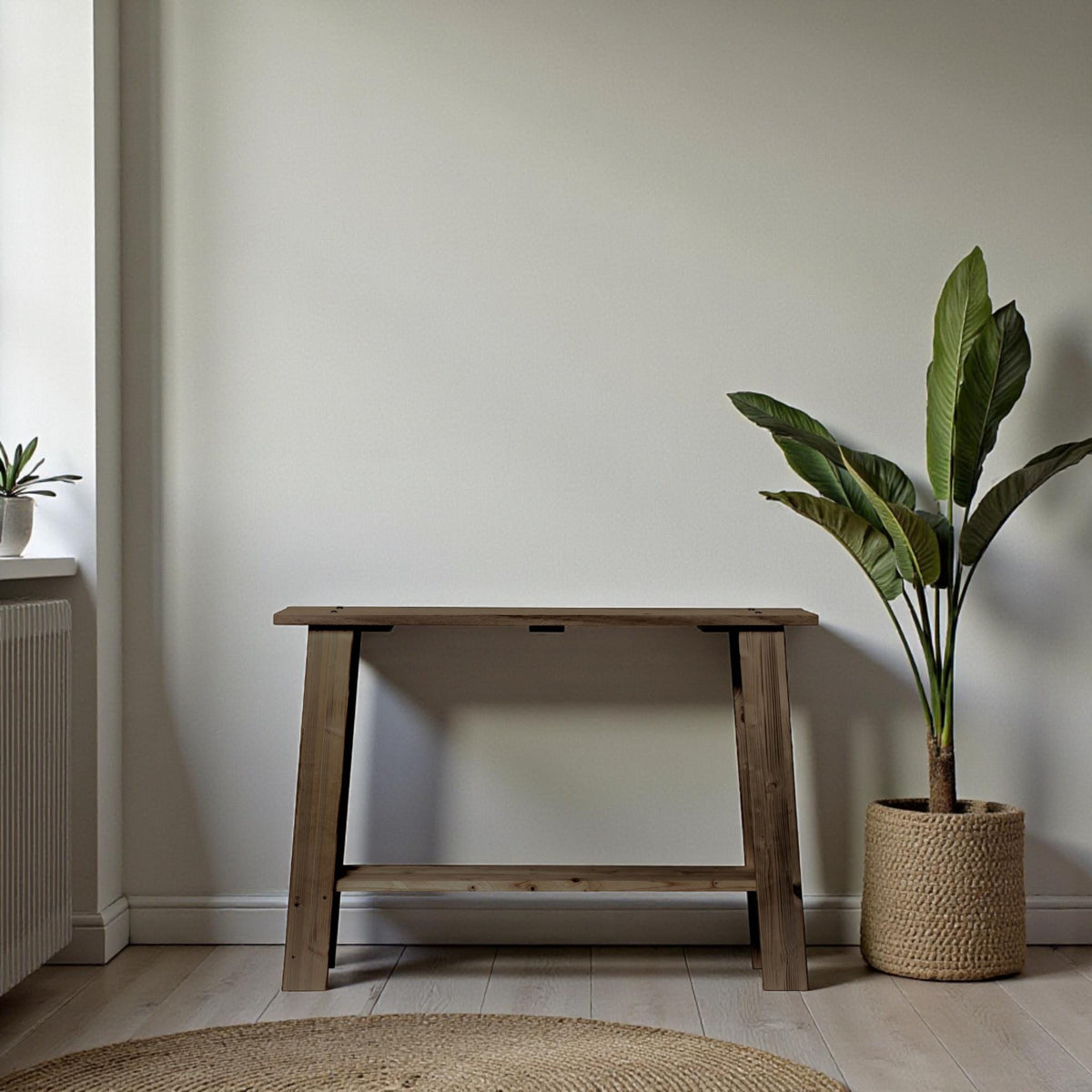 NASU Consola - Recibidor de madera maciza. Acabado 