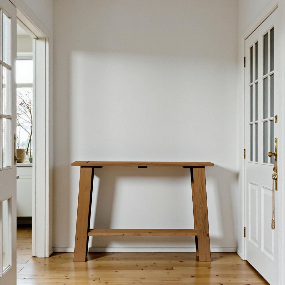 NASU Consola - Recibidor de madera maciza. Acabado 