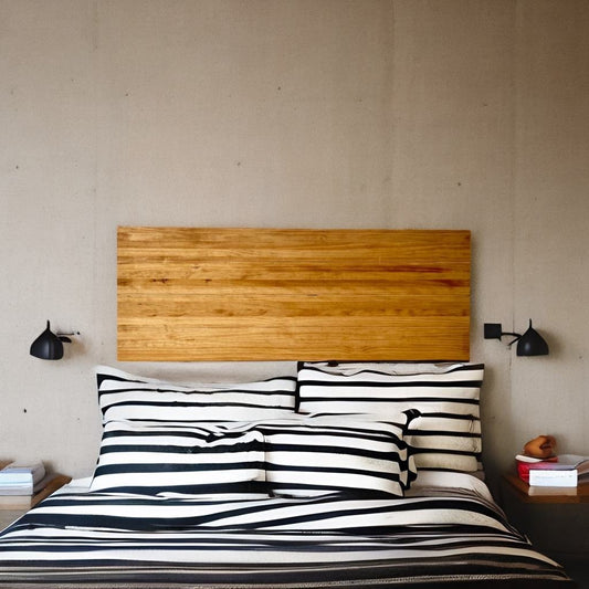 Cabecero de madera | Altura 80 cm | Acabado "ROBLE" | Hiyori. Hecho a mano con madera maciza - Perfecto para el dormitorio.