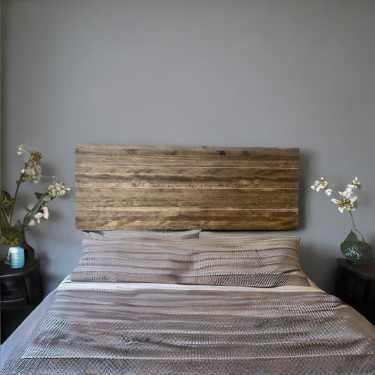 Cabecero de madera | Altura 60 | Acabado "Raw Gray" | Hiyori - Hecho a mano con madera maciza - Perfecto para dormitorio