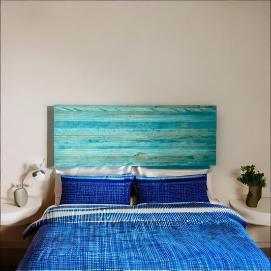 Cabecero de madera | Altura 60 cm | Acabado "SEA" | Hiyori. Hecho a mano con madera maciza - Perfecto para el dormitorio.