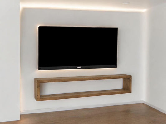 Mueble de TV | Mueble multimedia | Soporte de TV de diseño moderno | Acabado "OSCURO" | Miune. Hecho a mano con madera maciza - Perfecto para la sala de estar.