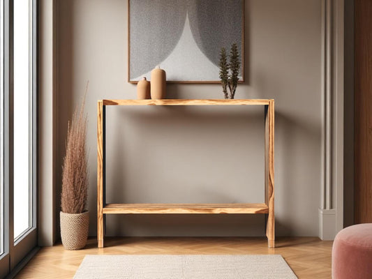 Recibidor, consola de entrada, mesa consola, aparador | Acabado "ROBLE" | Agano. Hecho a mano con madera maciza - Perfecto para el hogar, la entrada o el dormitorio.