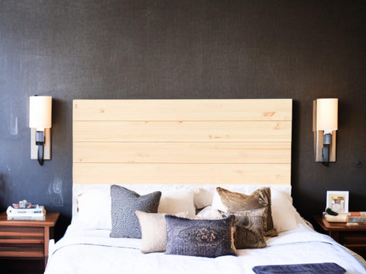 Cabecero de madera | Altura 80 cm | Acabado "NATURAL" | Hiyori - Hecho a mano con madera maciza - Perfecto para el dormitorio