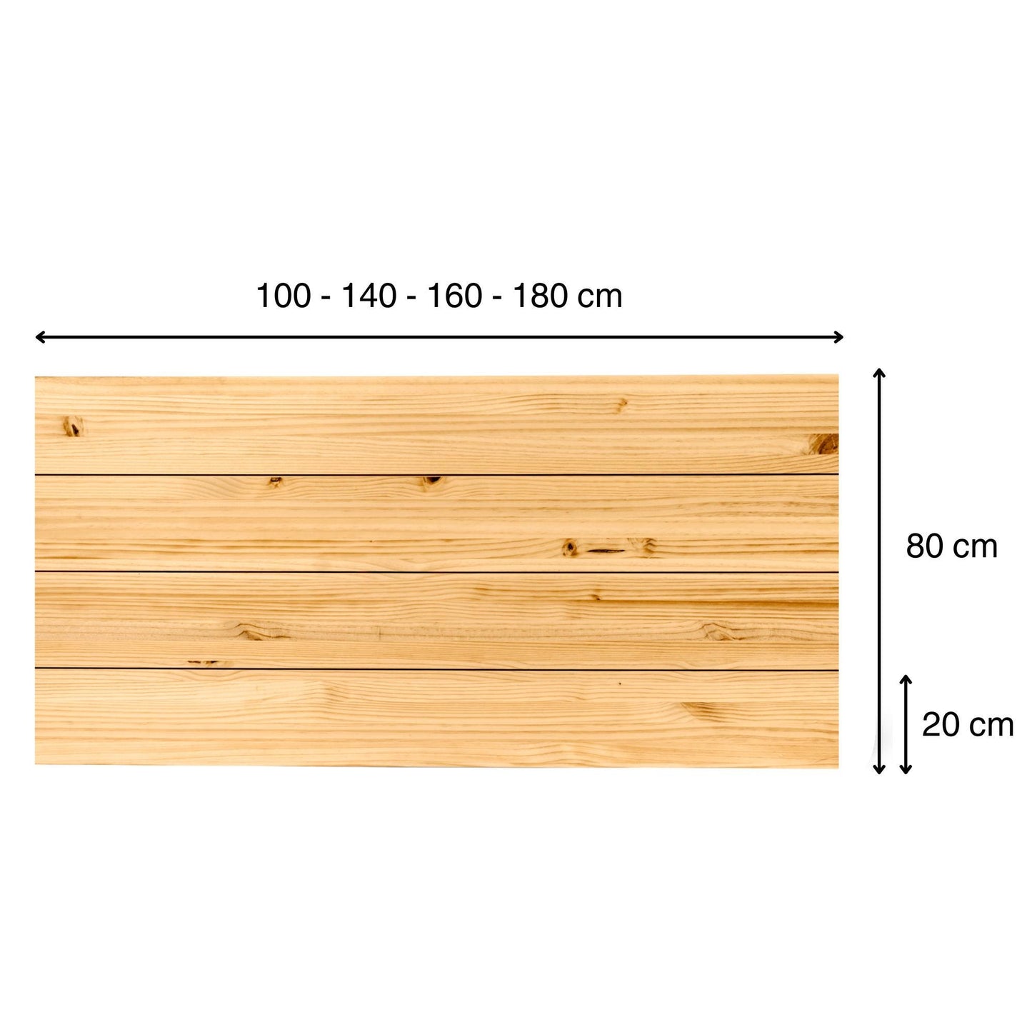 Cabecero de madera | Altura 80 cm | Acabado "ROBLE" | Hiyori. Hecho a mano con madera maciza - Perfecto para el dormitorio.