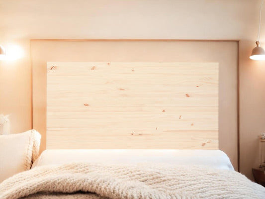 Cabecero | Altura 80 cm | Acabado "NATURAL" | Fuji - Hecho a mano con madera maciza - Perfecto para el dormitorio