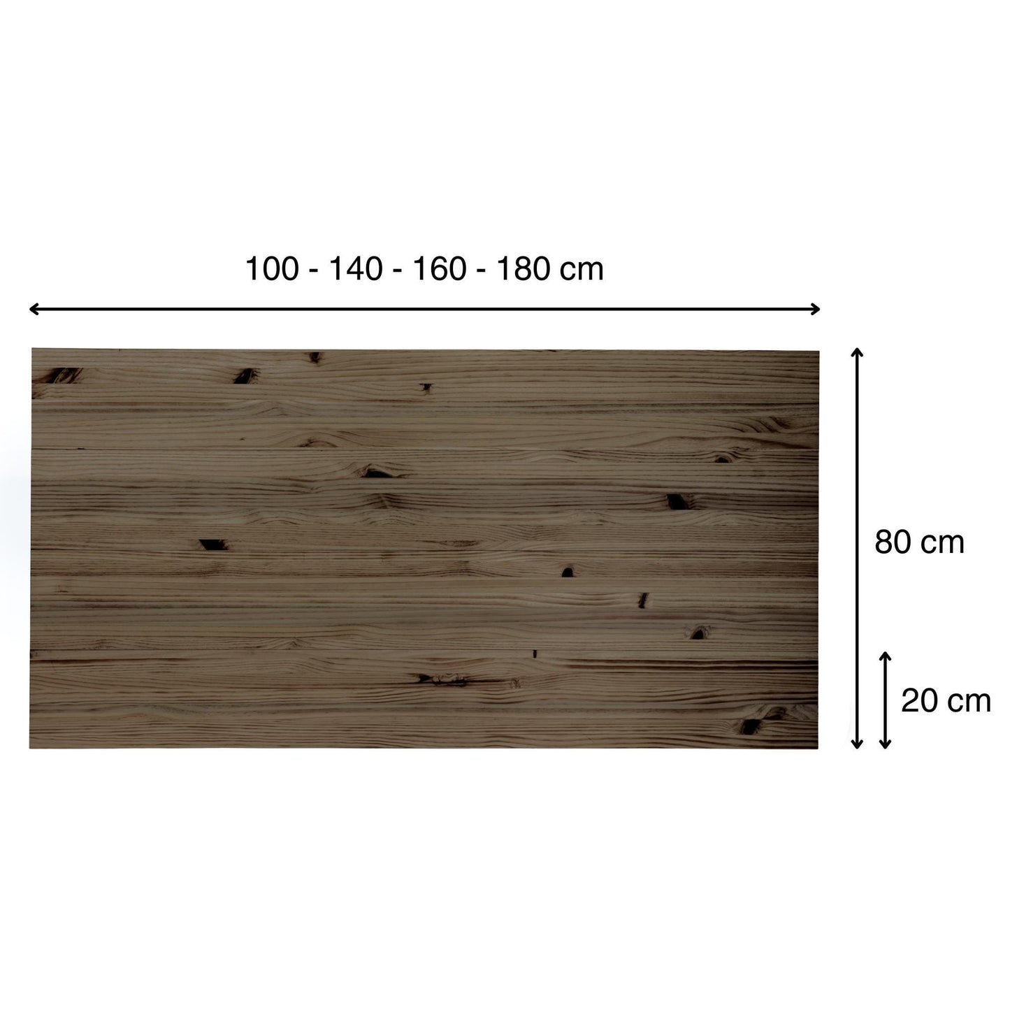 Cabecero | Altura 80 cm | Acabado "RAWGRAY" | Fuji - Hecho a mano con madera maciza - Perfecto para el dormitorio