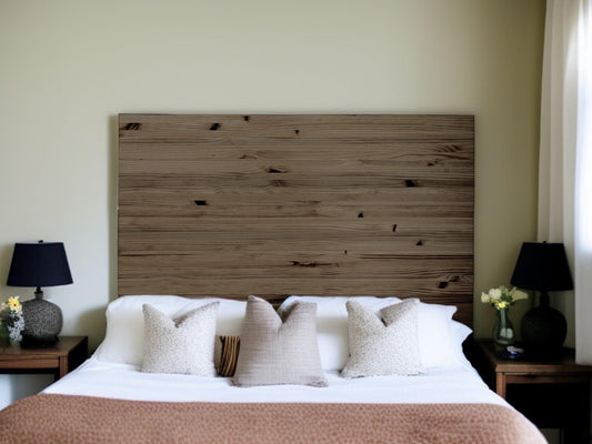 Cabecero | Altura 60 cm | Acabado "RAWGRAY" | Fuji - Hecho a mano con madera maciza - Perfecto para el dormitorio
