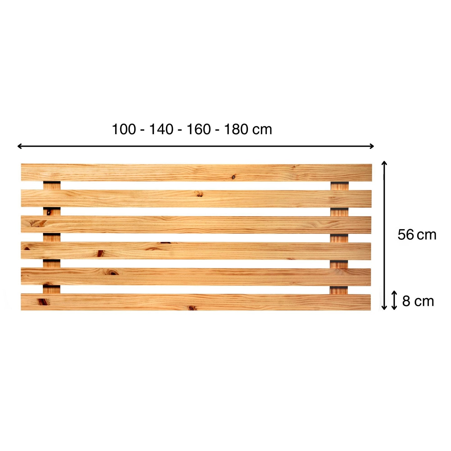 Cabecero | Altura 56 cm | Acabado "ROBLE" | Aino. Hecho a mano con madera maciza - Perfecto para el dormitorio.