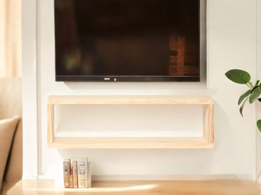 Mueble de TV | Mueble de TV de diseño moderno | Acabado "NATURAL" | Miune. Hecho a mano con madera maciza - Perfecto para el salón.
