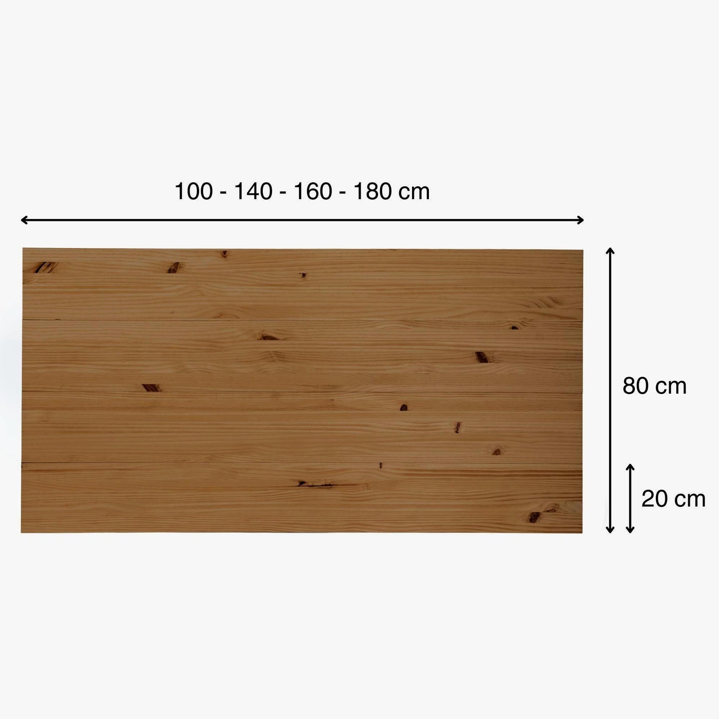 Cabecero | Altura 80 cm | Acabado "OSCURO" | Fuji - Hecho a mano con madera maciza - Perfecto para el dormitorio