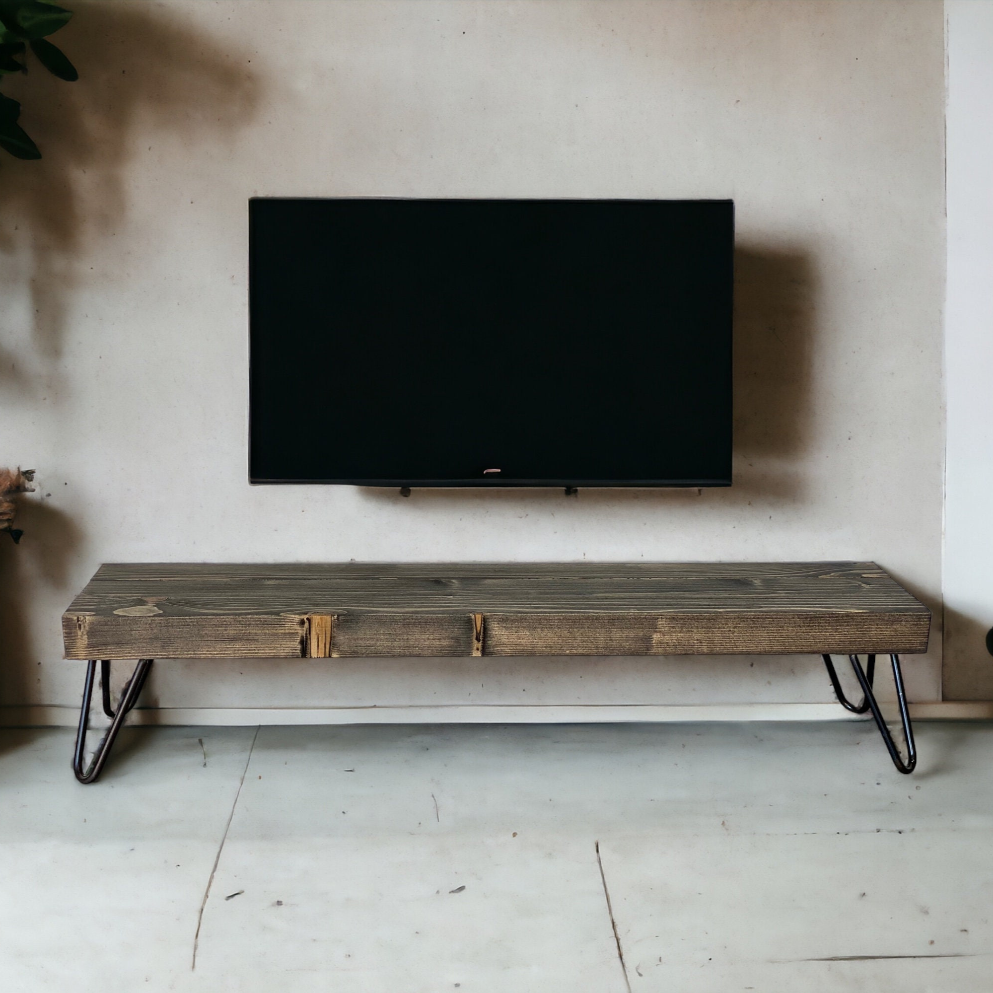 KITAKAMI Mueble para TV - Mesa de centro de madera maciza.