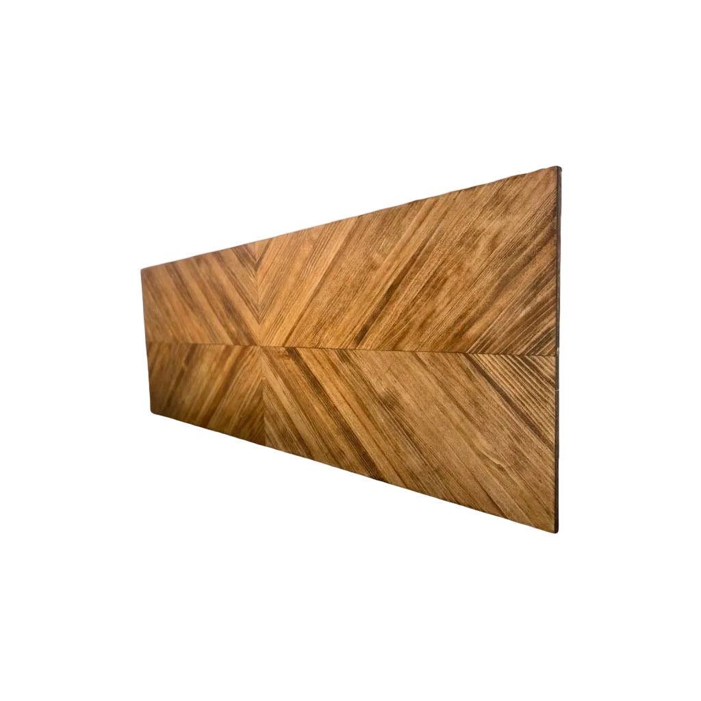 MOSAIC Solid wood herringbone headboard.