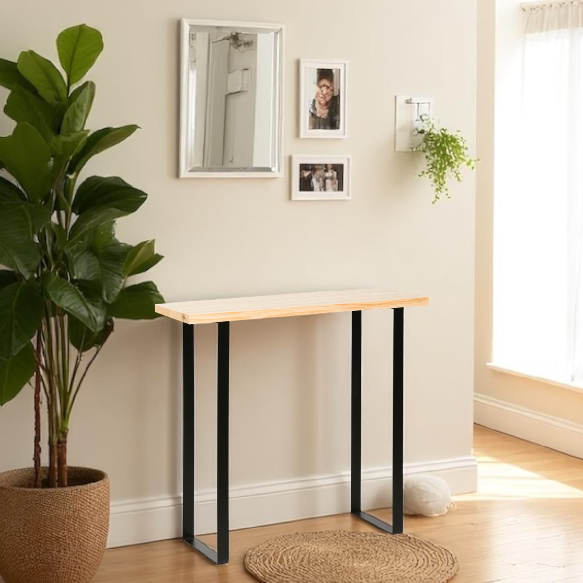 ARAKAWA Consola - Recibidor de madera maciza. Acabado 