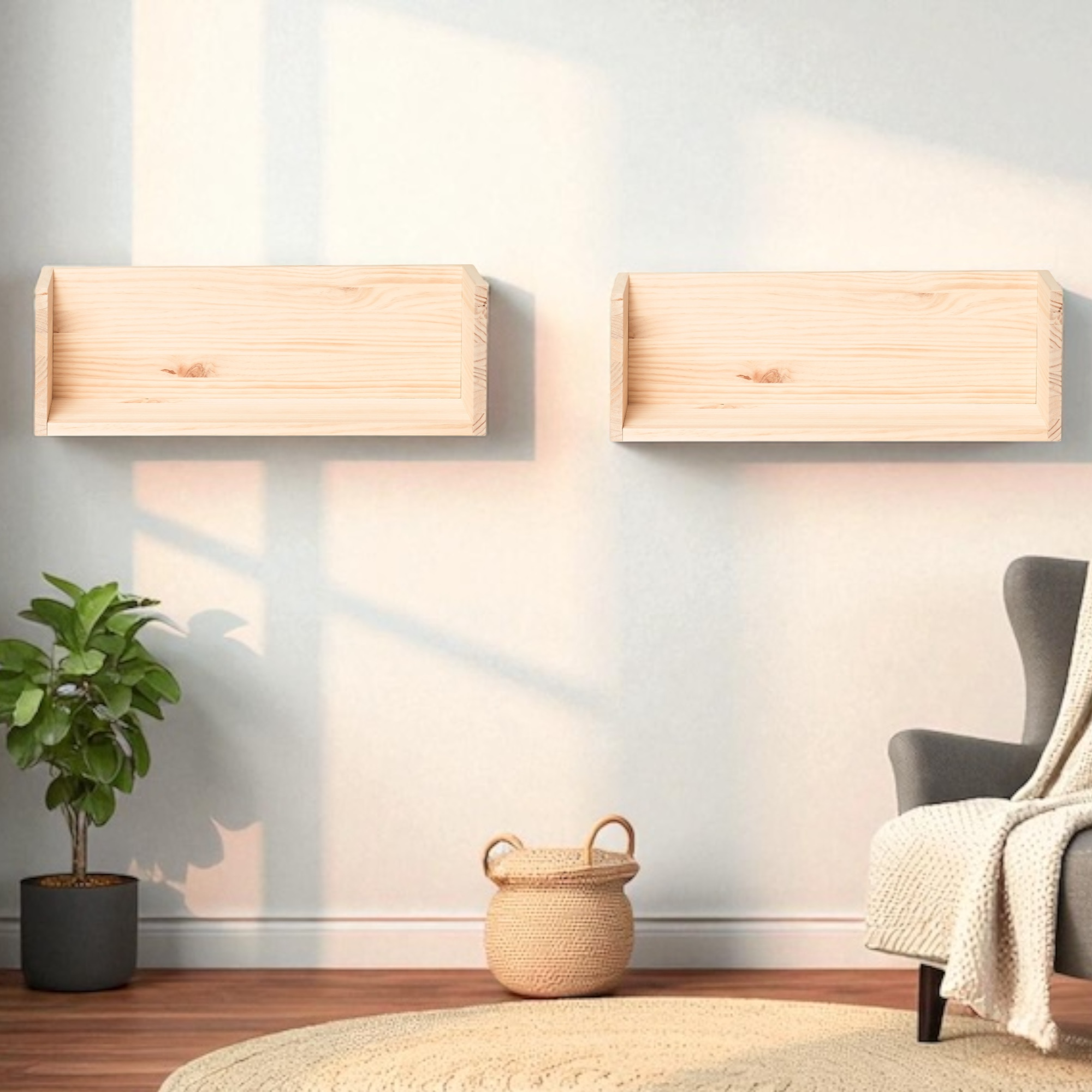 KISO Estante de madera maciza. Acabado "N A T U R A L".