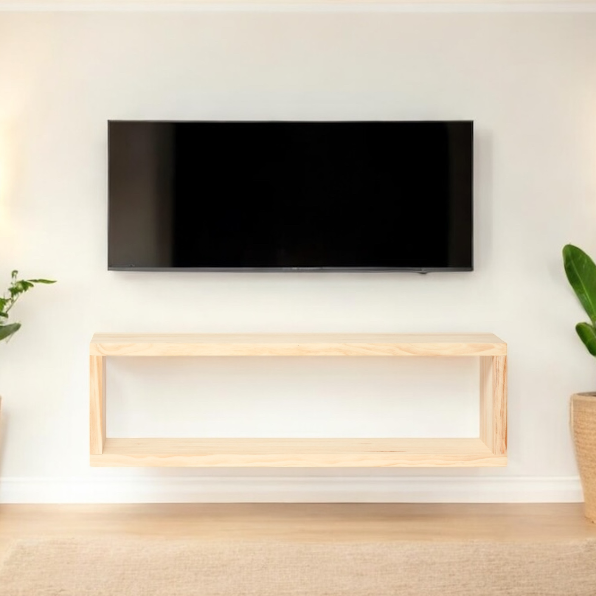 MIUNE Mueble para TV de madera maciza. Acabado "N A T U R A L".