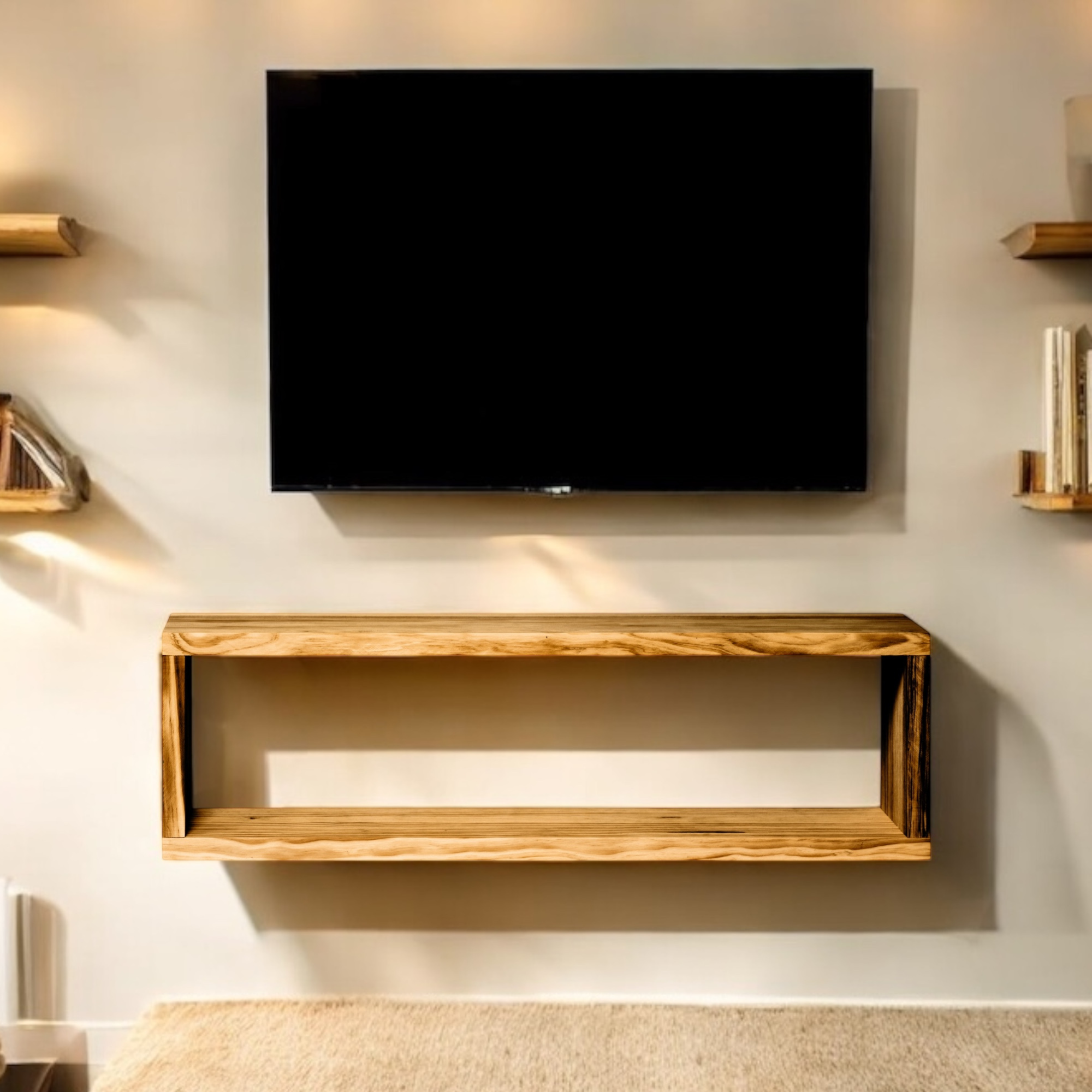 MIUNE Mueble para TV de madera maciza. Acabado "O A K".