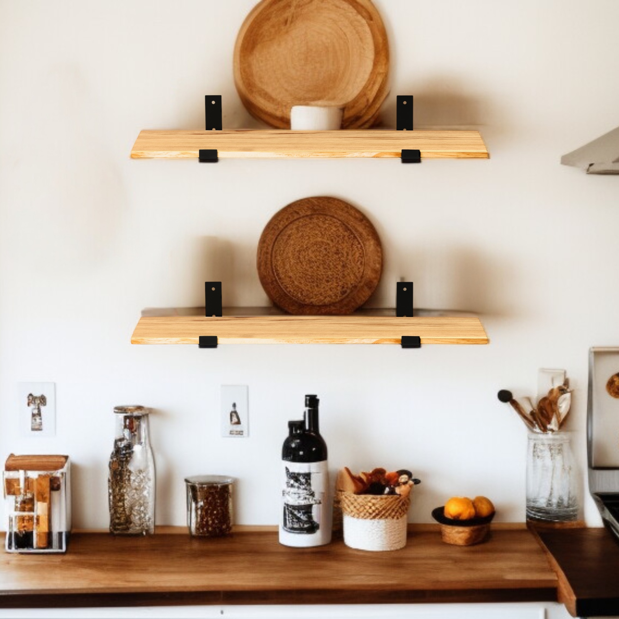 NAEBA Estante de madera maciza. Acabado "O A K".