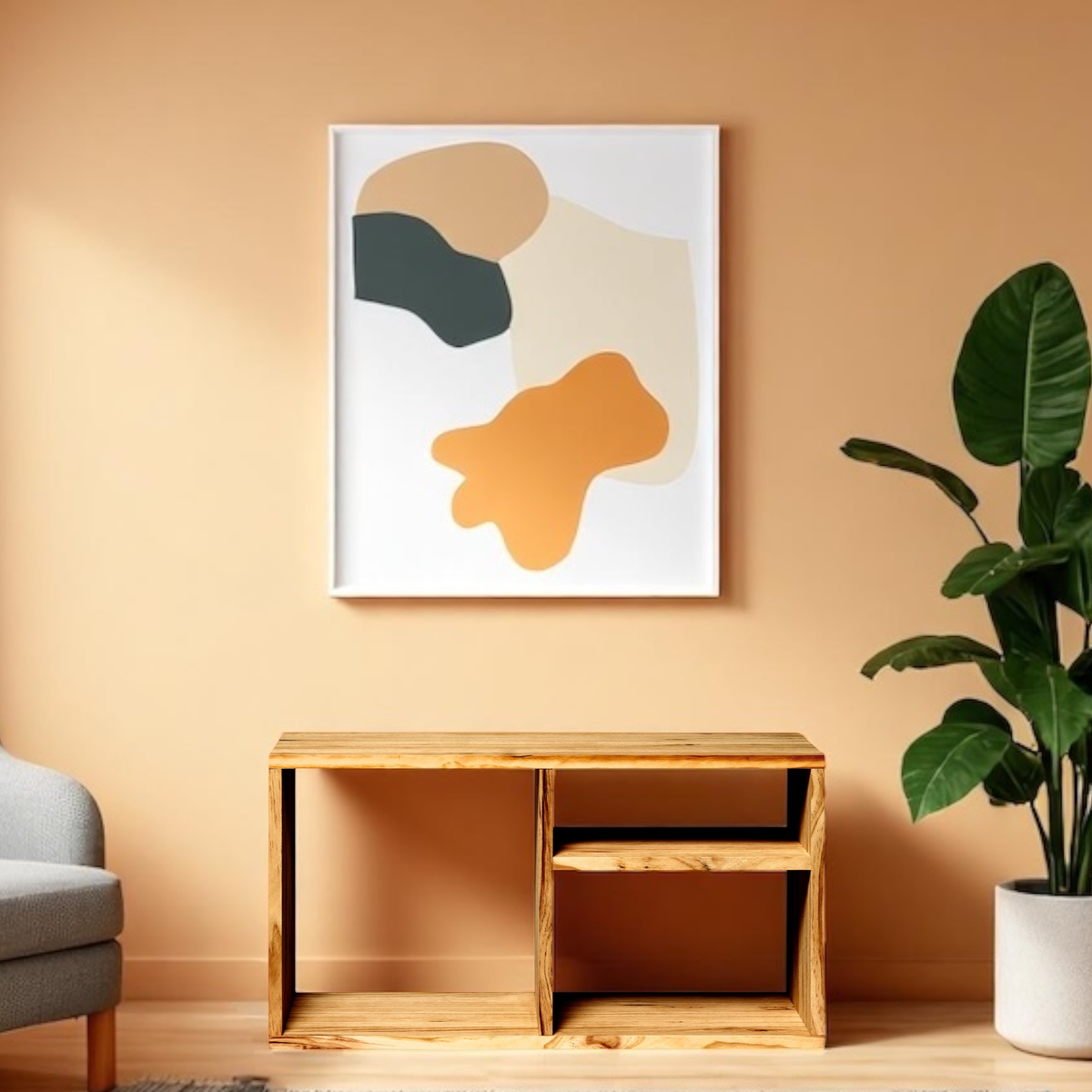 TESHIO Estantería - Mueble TV. Acabado 